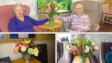 Arranging the perfect bouquet at Honiton care home